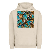 Pigment French Oak turquoise glitter cowhide leopard seamless pattern Urban Hoodie - BundleAndBundleShop