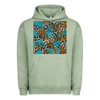 Pigment Oil Green turquoise glitter cowhide leopard seamless pattern Urban Hoodie - BundleAndBundleShop