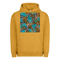 Pigment Peanut Butter turquoise glitter cowhide leopard seamless pattern Urban Hoodie - BundleAndBundleShop
