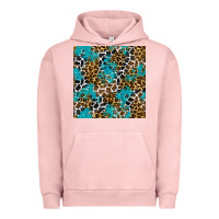 Pigment Salmon turquoise glitter cowhide leopard seamless pattern Urban Hoodie - BundleAndBundleShop