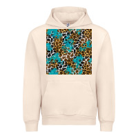 Sandshell turquoise glitter cowhide leopard seamless pattern Urban Hoodie - BundleAndBundleShop