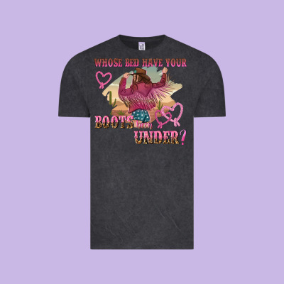 Whose Bed Have Youre Boots Been Under Vintage Tee Designed By Nancycooperartshop