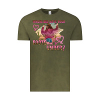Vintage Olive whose bed have youre boots been under Vintage Tee - NancyCooperArtShop