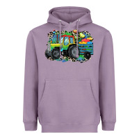 Lavender Autism farm tractor Heavyweight Hoodie - CowGirlArtShop