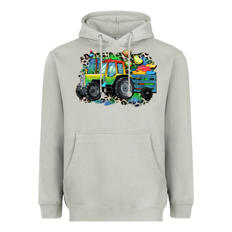 Autism Farm Tractor Heavyweight Hoodie by CowGirlArtShop | Teevron