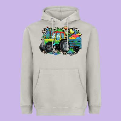 Autism Farm Tractor Heavyweight Hoodie Designed By Cowgirlartshop