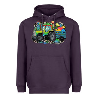 Plum Autism farm tractor Heavyweight Hoodie - CowGirlArtShop