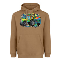 Toasted Coconut Autism farm tractor Heavyweight Hoodie - CowGirlArtShop