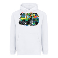 White Autism farm tractor Heavyweight Hoodie - CowGirlArtShop