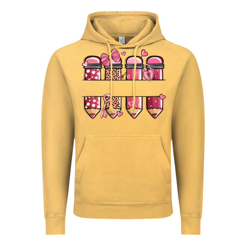 Custom Name Valentine's Day School Pencils Vintage Hoodie by MaliasSmallBusiness | Teevron