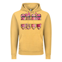 Vintage Mustard custom name valentine's day school pencils Vintage Hoodie - MaliasSmallBusiness