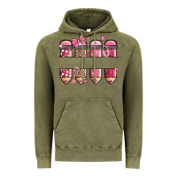 Vintage Olive custom name valentine's day school pencils Vintage Hoodie - MaliasSmallBusiness