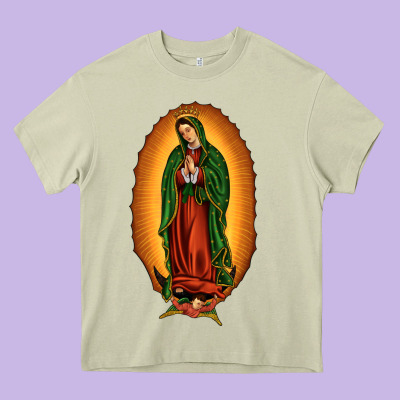 Our Lady Of Guadalupe Heavy Core Tee Designed By Jahusdesignshop