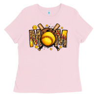 Bubblegum Pink softball mom Ladies Tee - Jasminsmagicworld