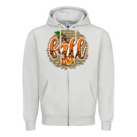 Dove Grey Fall with Background Zipper Hoodie - texasbilliewilder