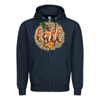 Navy Fall with Background Zipper Hoodie - texasbilliewilder