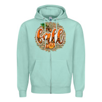 Seafoam Fall with Background Zipper Hoodie - texasbilliewilder