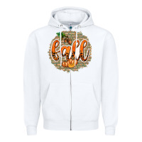 White Fall with Background Zipper Hoodie - texasbilliewilder