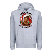 Heather Grey dear santa just send cows Premium Hoodie - CowGirlArtShop