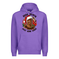 Purple dear santa just send cows Premium Hoodie - CowGirlArtShop
