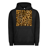 Pigment Black leopard seamless pattern Urban Hoodie - BundleAndBundleShop
