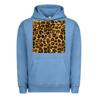 Pigment Pebble Blue leopard seamless pattern Urban Hoodie - BundleAndBundleShop