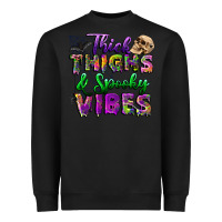 Black thick thighs and spooky vibes Heavyweight Sweatshirt - BundleAndBundleShop