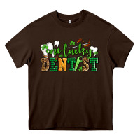 Chocolate Brown st patricks day one lucky dentist Heavy Core Tee - AdoDesignShop