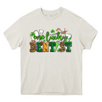 Cream st patricks day one lucky dentist Heavy Core Tee - AdoDesignShop
