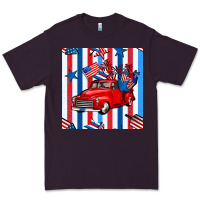 Plum 4th of july seamless pattern truck Premium Tee - BundleAndBundleShop