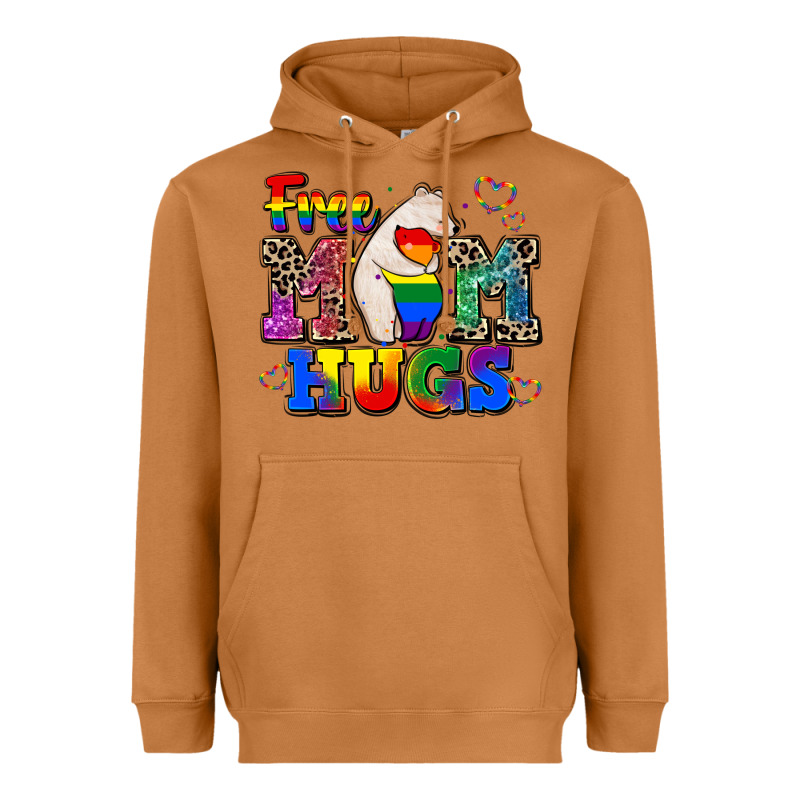 Pride Free Mom Hugs Heavyweight Hoodie by CowGirlArtShop | Teevron