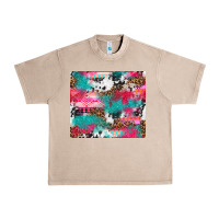 French Oak leopard cowhide pink turquoise glitter Urban Heavy Tee - NancyCooperArtShop