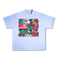 Grape Ice leopard cowhide pink turquoise glitter Urban Heavy Tee - NancyCooperArtShop