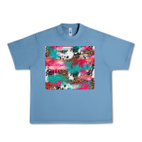 Pebble Blue leopard cowhide pink turquoise glitter Urban Heavy Tee - NancyCooperArtShop