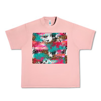 Salmon leopard cowhide pink turquoise glitter Urban Heavy Tee - NancyCooperArtShop