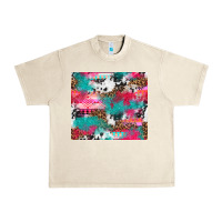 Sandshell leopard cowhide pink turquoise glitter Urban Heavy Tee - NancyCooperArtShop
