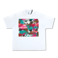 White leopard cowhide pink turquoise glitter Urban Heavy Tee - NancyCooperArtShop