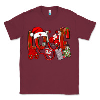 Burgundy christmas love nurse Classic Tee - NancyCooperArtShop