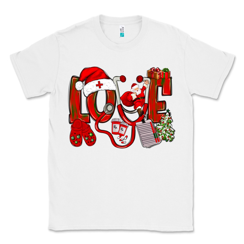 Christmas Love Nurse Classic Tee by NancyCooperArtShop | Teevron