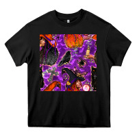 Black halloween witch seamless pattern Heavy Core Tee - BundleAndBundleShop