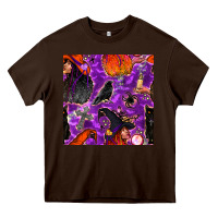 Chocolate Brown halloween witch seamless pattern Heavy Core Tee - BundleAndBundleShop