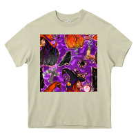 Mossy halloween witch seamless pattern Heavy Core Tee - BundleAndBundleShop
