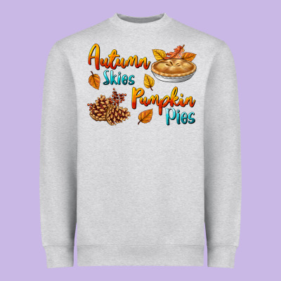 Autumn Skies Pumpkin Pies Heavyweight Sweatshirt Designed By Bundleandbundleshop
