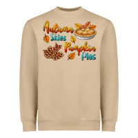 Mushroom Autumn Skies Pumpkin Pies Heavyweight Sweatshirt - BundleAndBundleShop