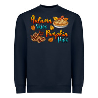 Navy Autumn Skies Pumpkin Pies Heavyweight Sweatshirt - BundleAndBundleShop