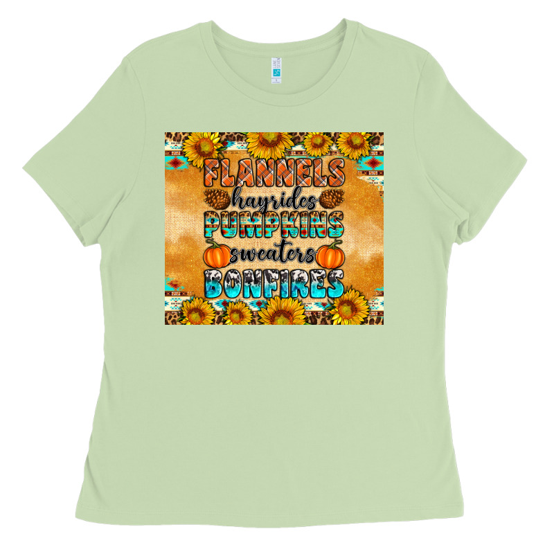Flannes Hayrides Sweaters Bonfires Ladies Tee by Artiststas | Teevron