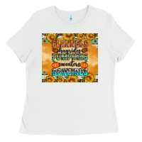 White Flannes Hayrides Sweaters Bonfires Ladies Tee - Artiststas