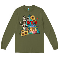 Army Green Wıld and Free Long Sleeve Tee - JahusDesignShop