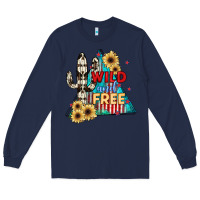Navy Wıld and Free Long Sleeve Tee - JahusDesignShop