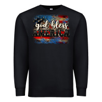 Black God bless America  4th of July Premium Sweatshirt - CowGirlArtShop
